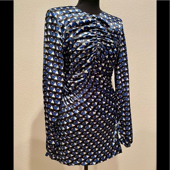 NWT Zara Geometric Print Dress - Picture 4 of 9
